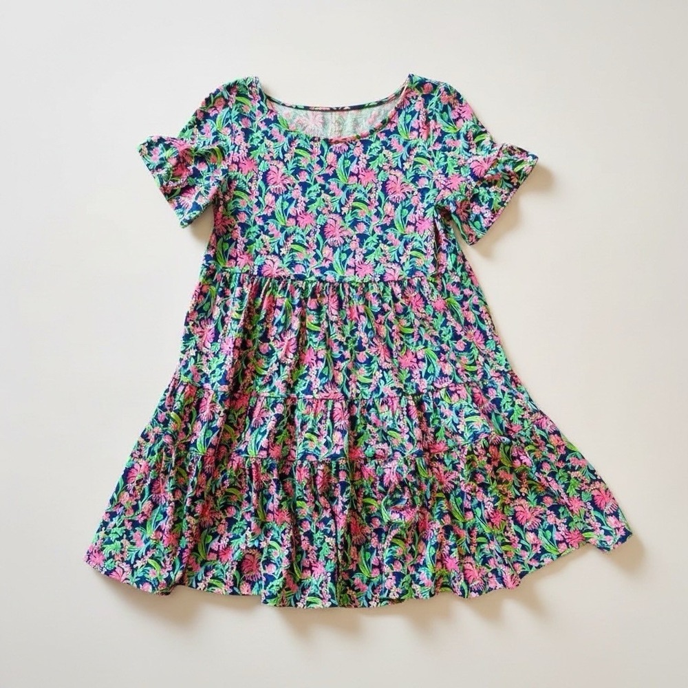 Lilly Pulitzer Cotton Knit Tiered Dress Size Small/Summer/Casual/Vacation/Bright